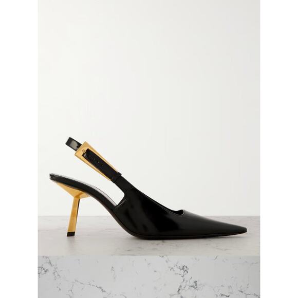 Saint Laurent Lee Slingback Pumps - Eu39.5 Us 9.5 Black - Picture 1 of 4